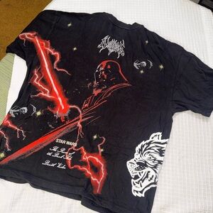 Darc Sport Black Tee with Red Lightsaber Vader Graphic